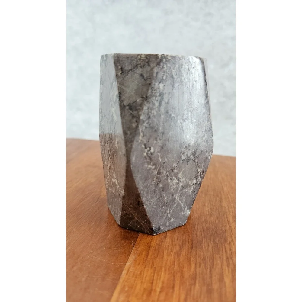 Stone Vase Inlaid Mother of Pearl Flower Small‎ Bud Vase 4